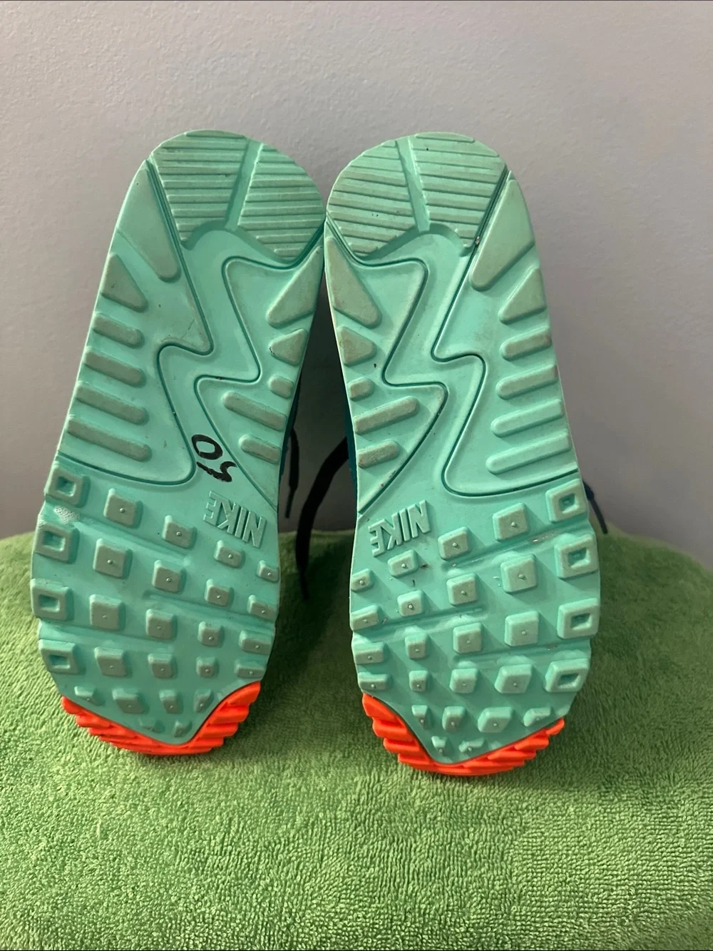 Nike Kids Air Max Navy Teal Coral Active Sneakers